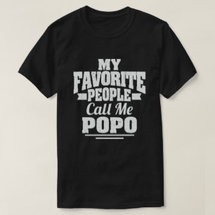 T-shirt  Mes Gens Favoris M'Appelent Popo - Drôle Cadeau