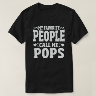 T-shirt Mes Gens Favoris M'Appelent Pops Funny Grandpa Cad
