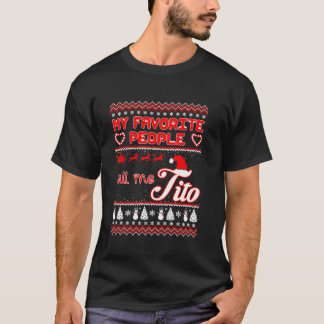 T-shirt Mes Gens Favoris M'Appelent Tito Noël Vilain Soupe