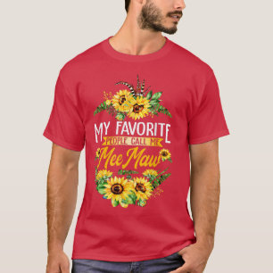 T-shirt Mes gens favoris m'appellent MeeMaw Sunflower Moth