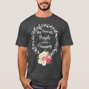 T-shirt Mes Gens Préférés M'Appelent Granny Women Floral G