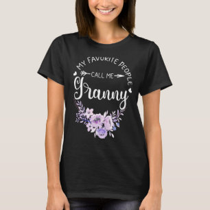 T-shirt Mes Gens Préférés M'Appelent Granny Women Floral G