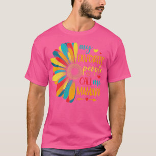 T-shirt Mes Gens Préférés M'Appelent Mamaw Daisy Flower Ma