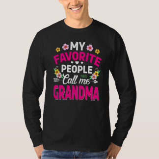 T-shirt Mes gens préférés m'appellent la mère de ma grand-