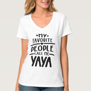 T-shirt Mes gens préférés m'appellent Yaya - Grandma Cadea