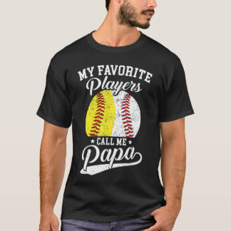 T-shirt Mes joueurs préférés de baseball softball m'appell