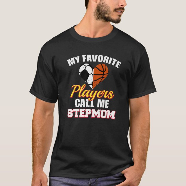 T-shirt Mes joueurs préférés de basket-ball de football m' (Devant)