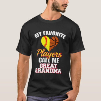 T-shirt Mes Joueurs préférés de basketball-softball Great 