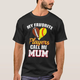 T-shirt Mes Joueurs préférés M'Appelent Mum Rugby Football