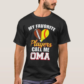 T-shirt Mes Joueurs préférés M'Appelent Oma Football Softb