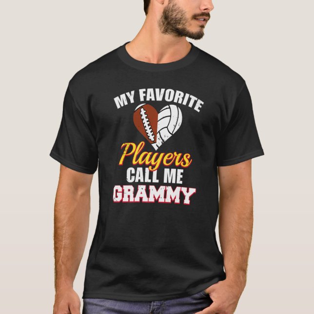 T-shirt Mes Joueurs préférés M'Appelent Volle De Football  (Devant)