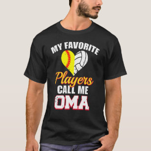 T-shirt Mes Joueurs préférés m'appellent Oma Softball Voll
