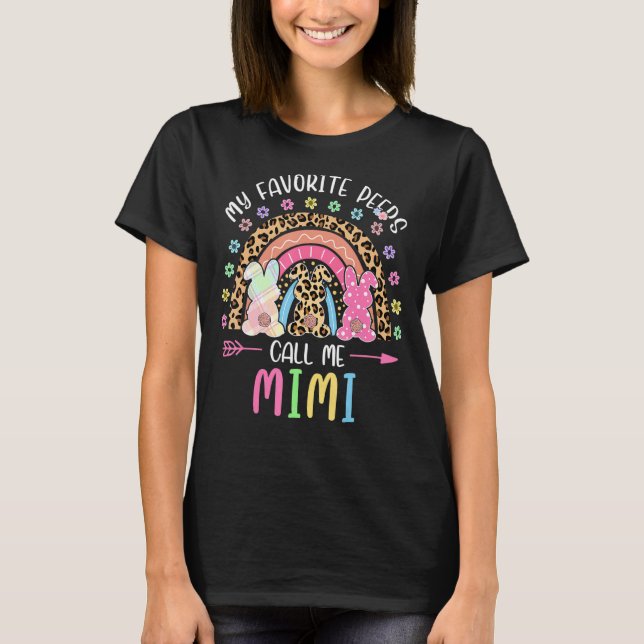 T-shirt Mes lapins Favoris Appelez-Moi Famille Mimi Maman  (Devant)