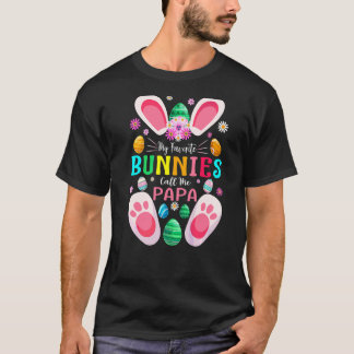 T-shirt Mes lapins Favoris Appelez-Moi Papa Pâques