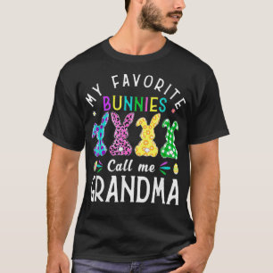 T-shirt Mes lapins Favoris M'Appelent Grand-Mère Lapin Oeu