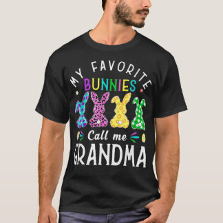 T-shirt Mes lapins Favoris M'Appelent Grand-Mère Lapin Oeu