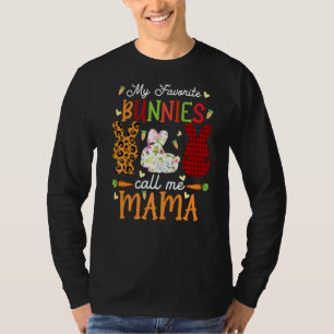 T-shirt Mes lapins Favoris M'Appelent Mama Bunny Ears Pâqu