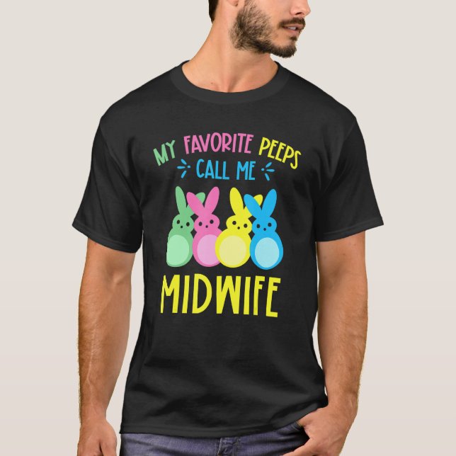 T-shirt Mes lapins Favoris M'Appelent Midwoman Happy Pâque (Devant)