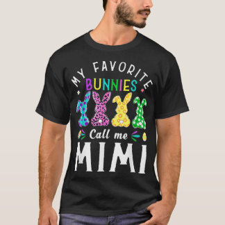 T-shirt Mes lapins Favoris M'Appelent Mimi Bunny Oeuf Leop