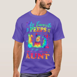 T-shirt Mes lapins Favoris M'Appelent Tante Pâques Tie Dye