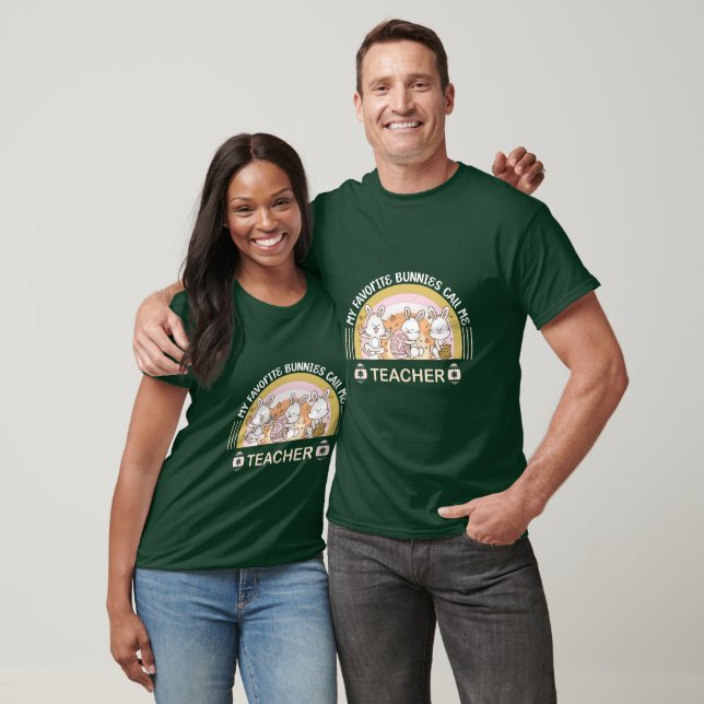 T-shirt Mes lapins préférés Appelez-Moi Enseignant (Unisexe)