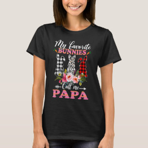 T-shirt Mes lapins préférés m'appellent Papa Pâques Leopar