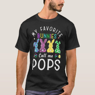 T-shirt Mes lapins préférés m'appellent Pops Bunny Egg Leo