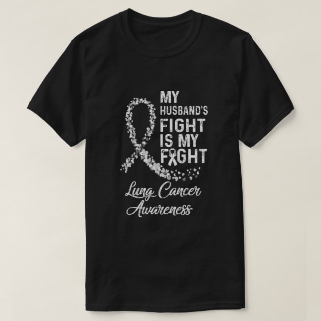 T-shirt Mes Maris combattent Mes Lauréats Du Cancer Du Pou (Design devant)