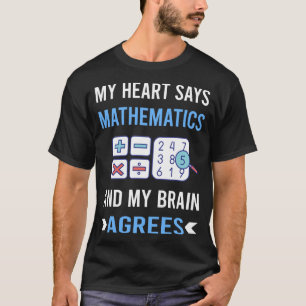 T-shirt Mes mathématiques de cœur Math Maths