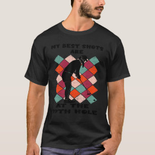 T-shirt Mes meilleures photos sont au 19ème trou Funny Gol