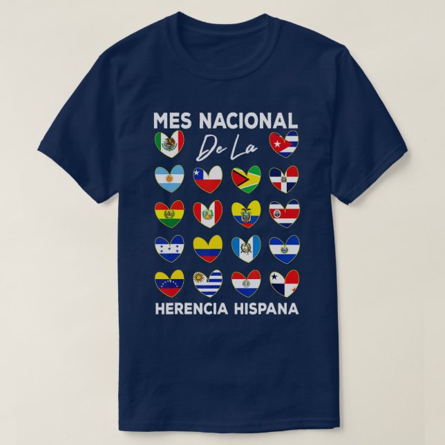 T-shirt Mes Nacional de la Herencia Hispana Hispanic Herit (Design devant)