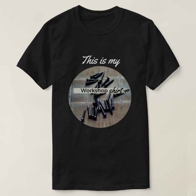 T-shirt Mes outils de caverne d'homme de hangar de garage (Design devant)