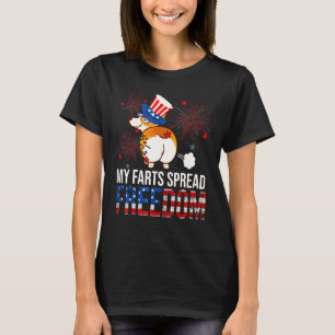 T-shirt Mes pains répandent Liberté Américaine Juillet 4 C