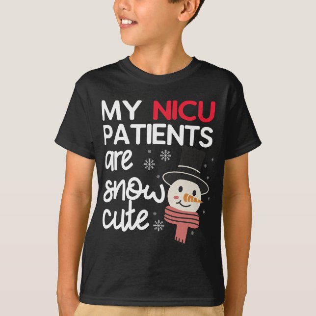 T-shirt Mes patients NICU sont Neonatal Noël mignon Neonat (Devant)