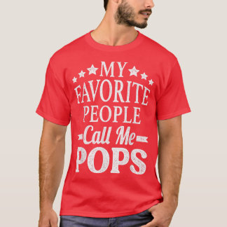 T-shirt Mes personnes préférées m'appellent PapaDrôle de f