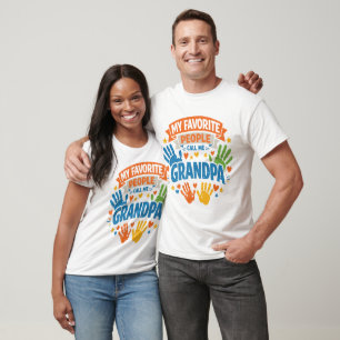T-shirt Mes personnes préférées m'appellent Papy Drôle