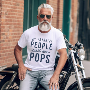 T-shirt Mes personnes préférées m'appellent Pops Fête des 