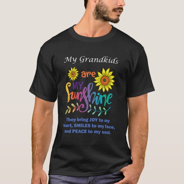 T-shirt Mes Petits-Enfants Sont Mon Soleil Ils Apportent J (Devant)