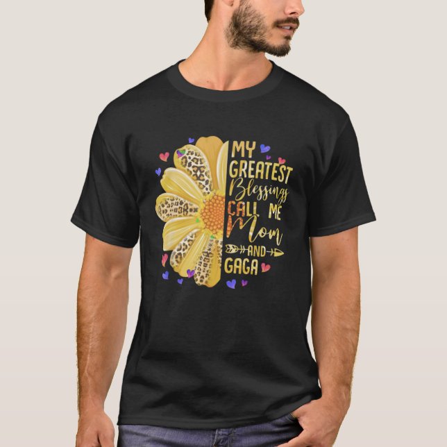 T-shirt Mes Plus Grandes Bénédictions Appelez-Moi Maman Et (Devant)