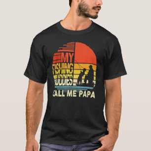 T-shirt Mes potes de pêche Appelez-moi Papa Fête des pères