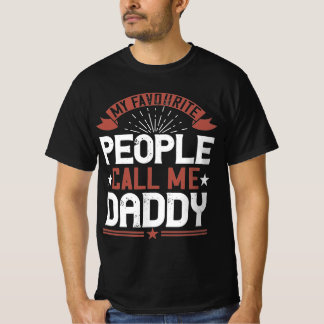 T-shirt mes préférés m'appellent papa