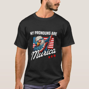 T-shirt Mes Pronononounes Sont USA Aigle Américain 'Murica