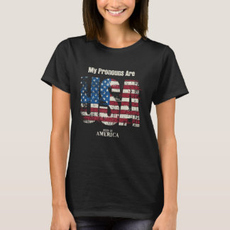 T-shirt Mes Pronononouns Sont USA 4 juillet Fête Fier