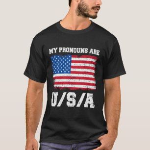 T-shirt Mes Prononounes Sont Américains 4 juillet Dit Amér