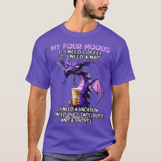 T-shirt Mes Quatre Humeurs J'Ai Besoin De Café J'Ai Besoin