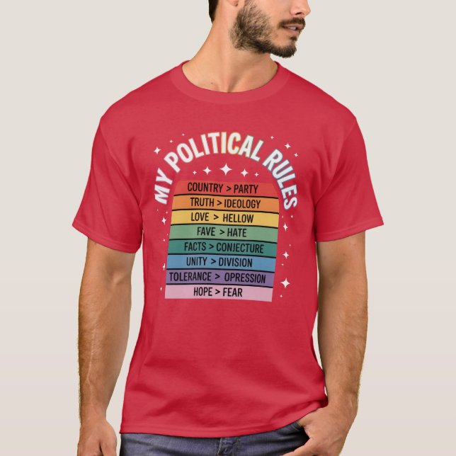 T-SHIRT MES RÈGLES POLITIQUES (Devant)