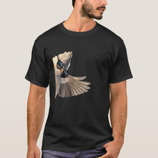 T-shirt Mésange mignonne portant des lunettes de soleil fa