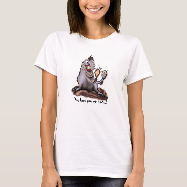 T-shirt Mesdames Tee - shirt, Humour (Devant)
