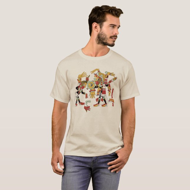 T-shirt Mesoamerican maya antique de culture d'art (Devant entier)