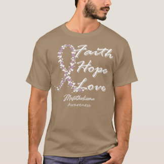 T-shirt Mésothéliome Sensibilisation Foi Espoir Amour Dans